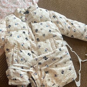 Forever21 x hello kitty checkered Puffer jacket